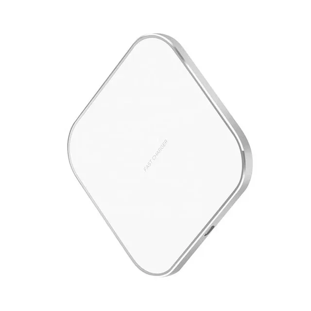 15W Wireless Charger, Square Shape Fast Charger with Anti-slip Mat & Data Cable - Image 5