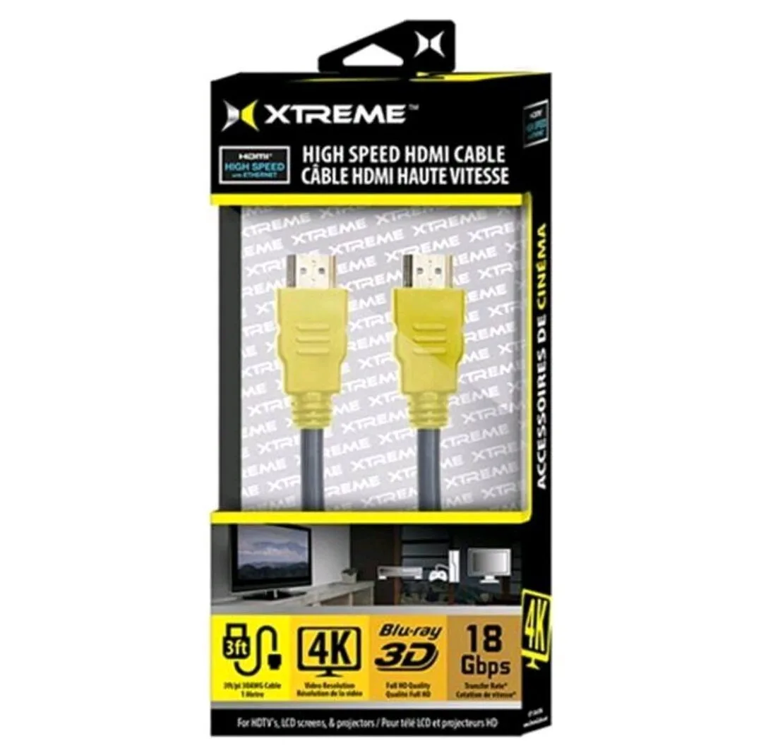 High Speed HDMI Cable 6 Feet Gold Plated 4K Accessories Connection