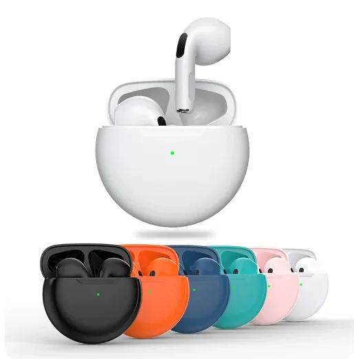 Pro6 Wireless Earbuds, Mini Smart Earphones, in-Ear Headphones with Type C - Charging Case