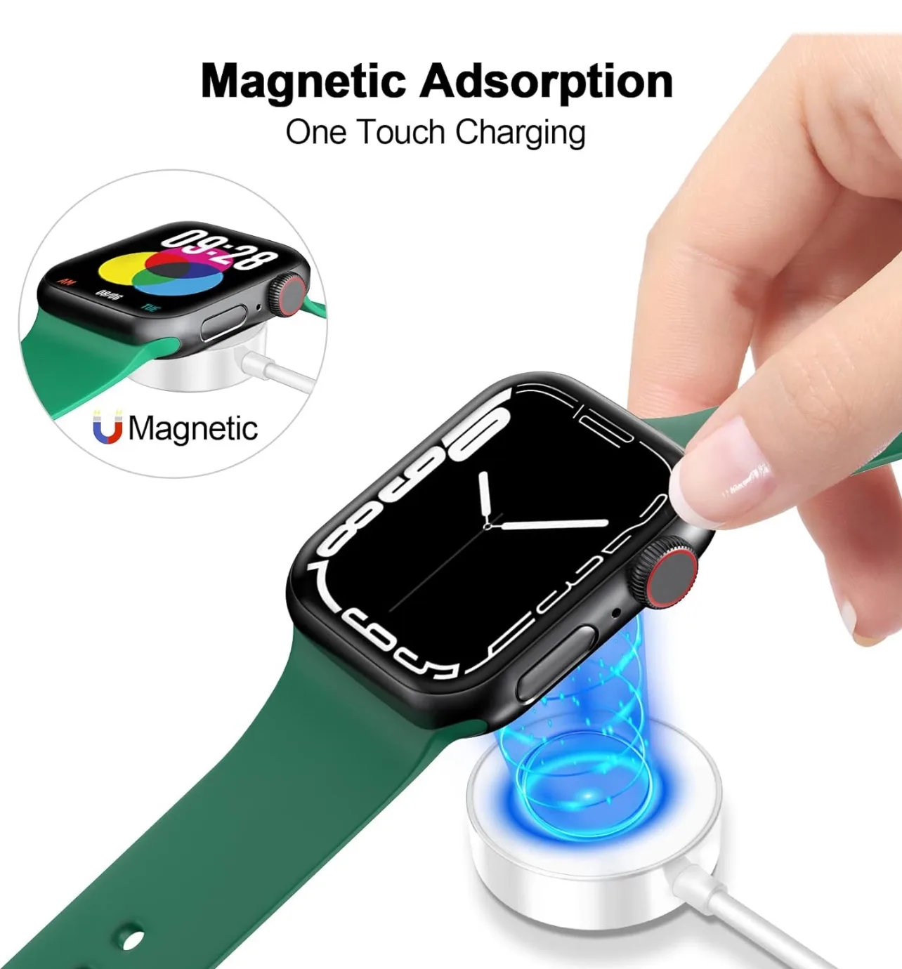Apple Watch Magnetic Wireless Charging Cable 1m, Wireless Watch Charger Compatible with Apple Watch - Image 2