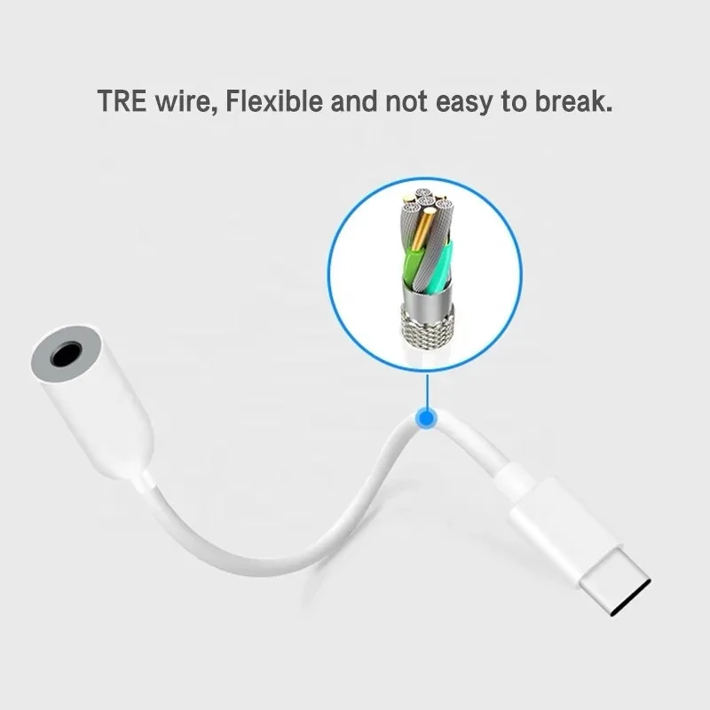 Type C Adapter to 3.5mm Jack, 1 Piece USB Type C to 3.5mm AUX Audio Headphone Jack Cable Adapter - Image 4