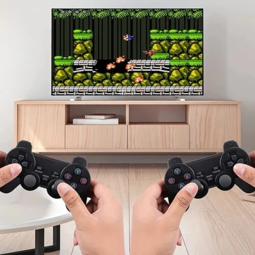 Retro Classic Game Console Wireless HDMI Output System, Built in 15,000+ Classic Handheld Video Games 2.4G Wireless Controllers, 9 Emulator Console - Image 3