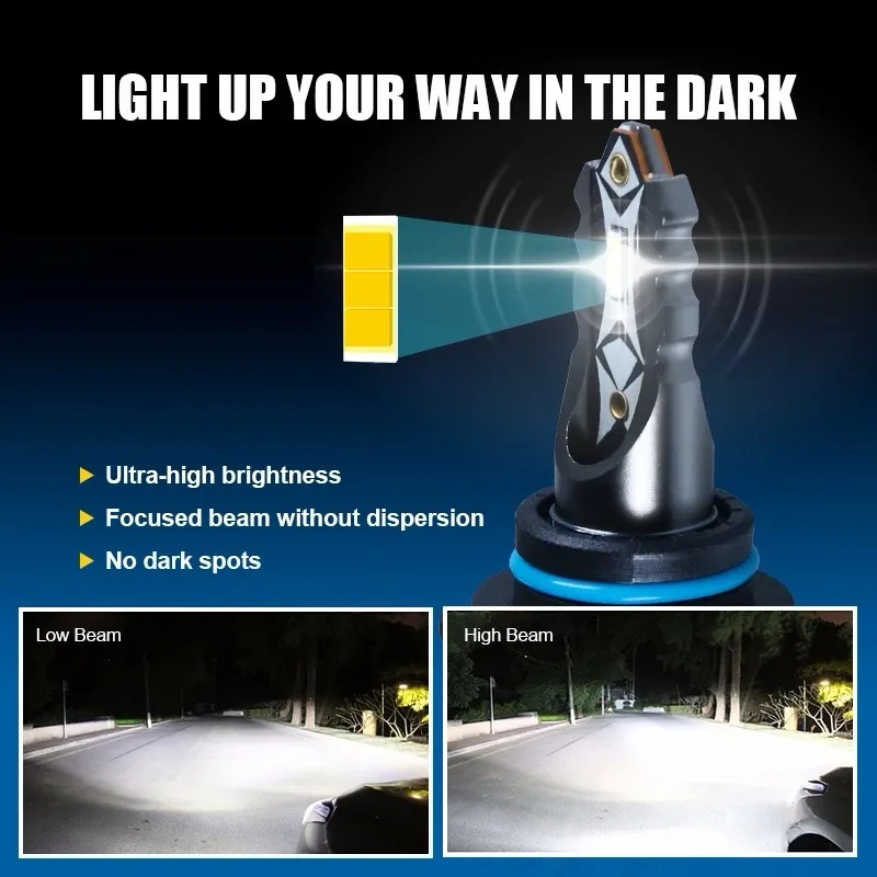 K30 60W 10000LM LED Headlights | H7 H4 H3 H13 H11 6000K | High Power - Image 4