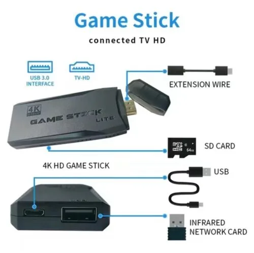 Retro Classic Game Console Wireless HDMI Output System, Built in 15,000+ Classic Handheld Video Games 2.4G Wireless Controllers, 9 Emulator Console - Image 8