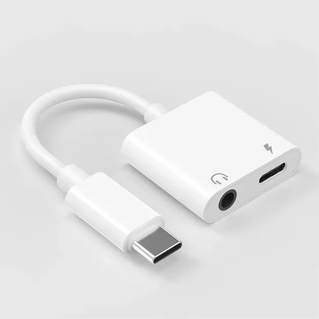 USB C to 3.5mm Headphone and Type-C Charger Adapter,2 in 1 USB C to Aux Audio Jack - Image 3