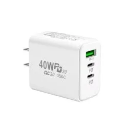 40W Triple Ports USB, Type C Charger, Type C Fast Charging