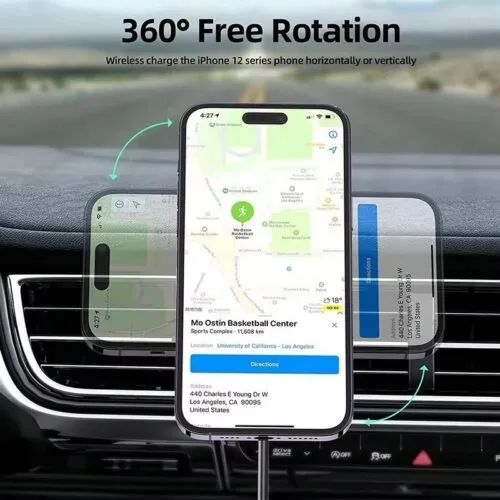 MagSafe Magnetic Clear back car wireless fast charger mount holder , type-c port Mobile Cellphone Charging - Image 4