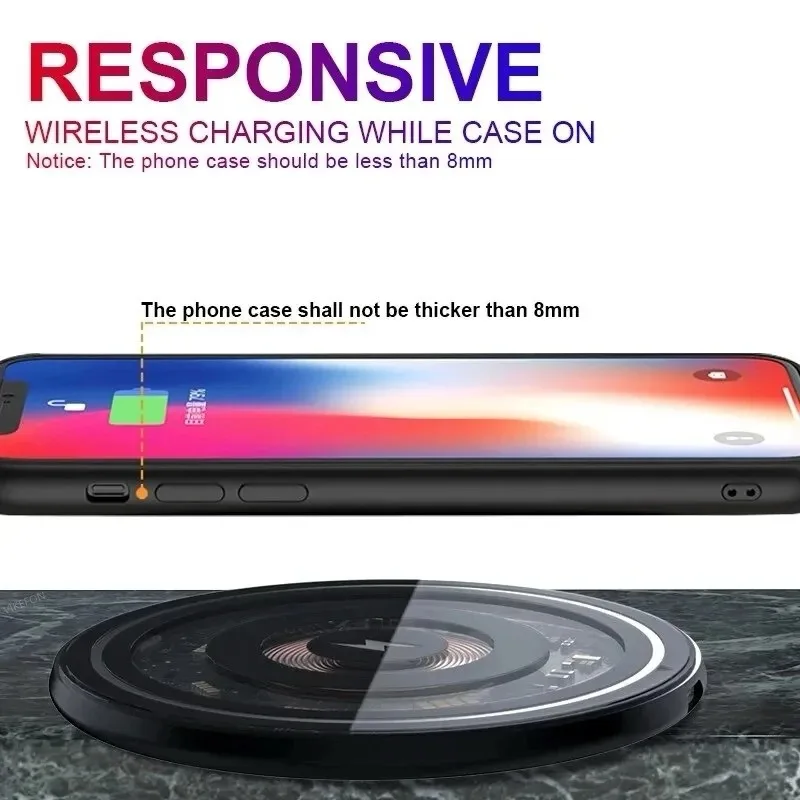 15W Transparent Clear View Cool Wireless Charging phone charger, for android, iPhone, AirPods, Cellphone Smartphone Electronic Mobile Charger - Image 4
