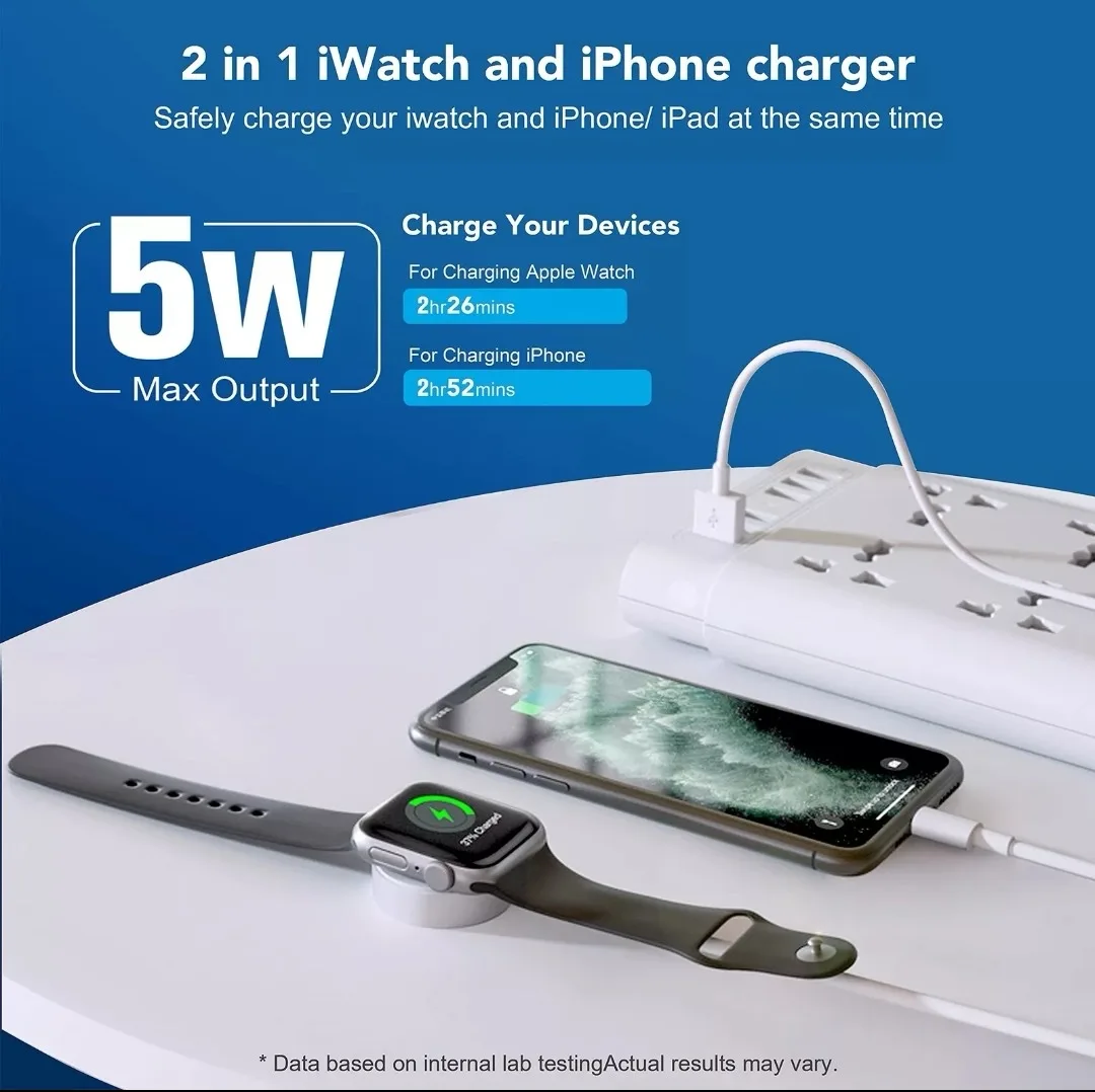 2 in 1 Wireless Magnetic Charging for iphone 14/13/12 Apple Watch SE/6/5/4/3/2/1 - Image 3