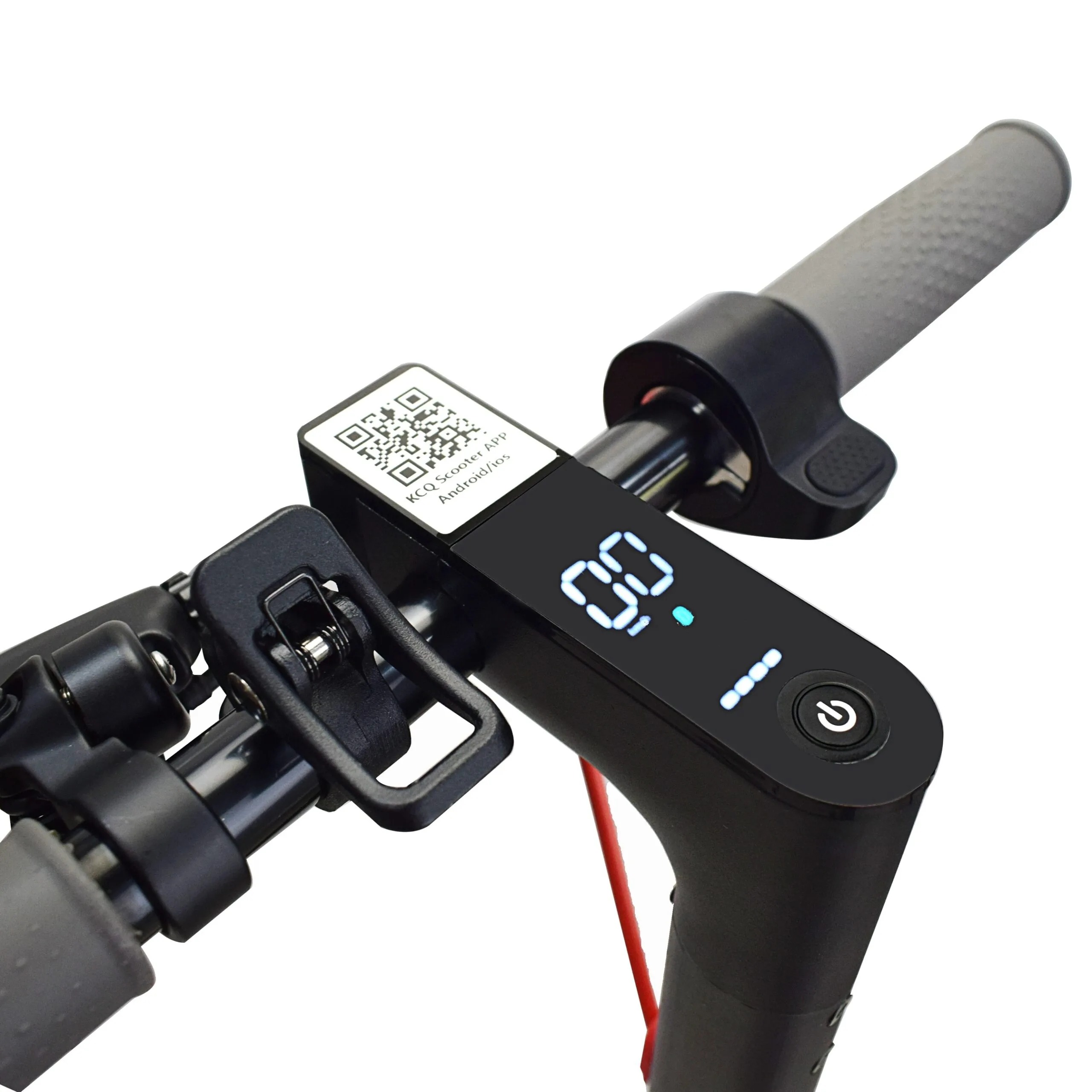 V8 Red Electric Scooter 19 Mile Range, 25MPH Top Speed, Foldable, Disc Brake, Easy to Carry, Led Light, App Control - Image 4