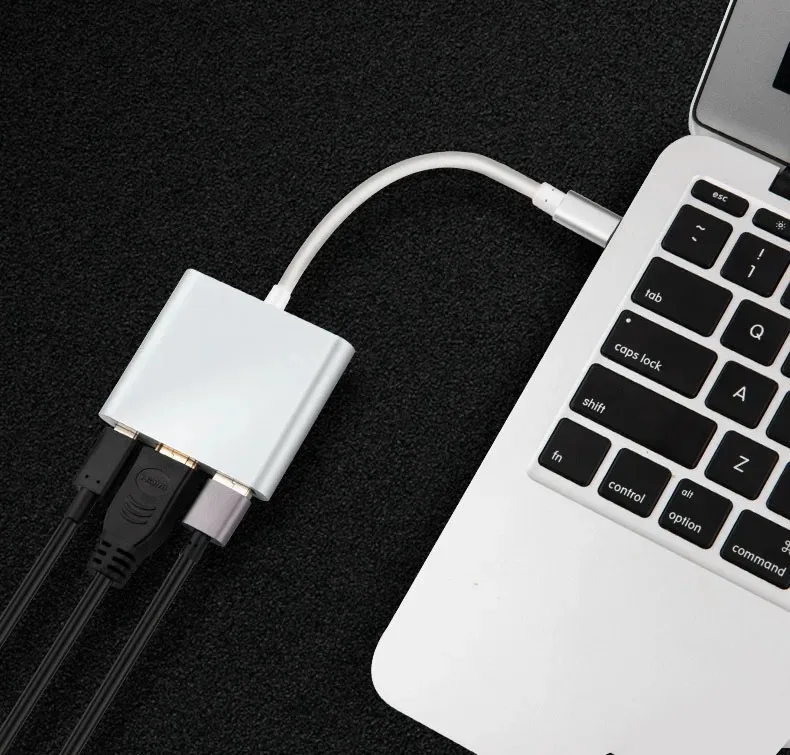 USB Type C Adapter with HDMI Output, 4K USB 3.0 Port & Charging Port Type C 100W Digital AV Multiport Adapter for MacBook Pro/Air, iPad Pro, Silver - Image 4