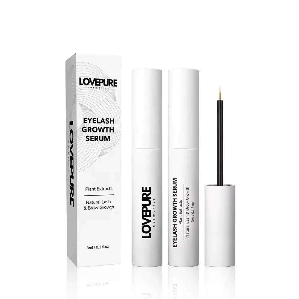 LOVEPURE Eyelash Growth Serum with Plant Extracts – Natural Lash & Brow Enhancer (3ml/0.1fl.oz)