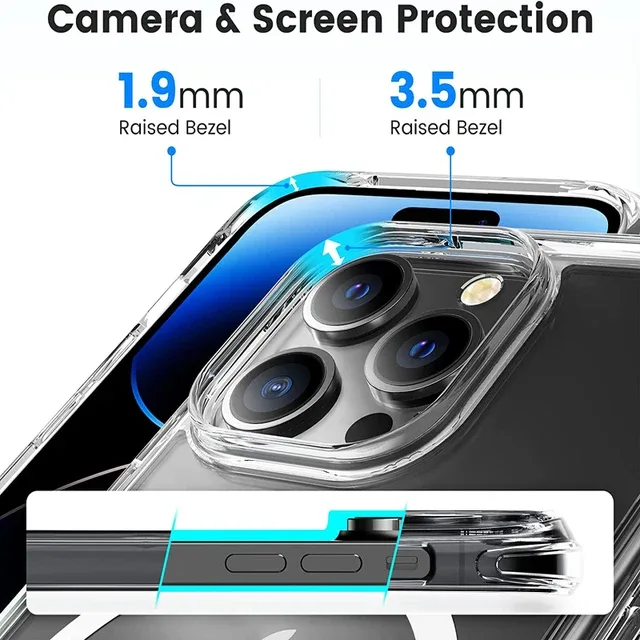 iPhone 16 Magsafe Magnetic Clear Hard TPU Case - Shockproof Cover for iPhone 16, 16 Plus, 16 Pro, 16 Pro Max - Image 6