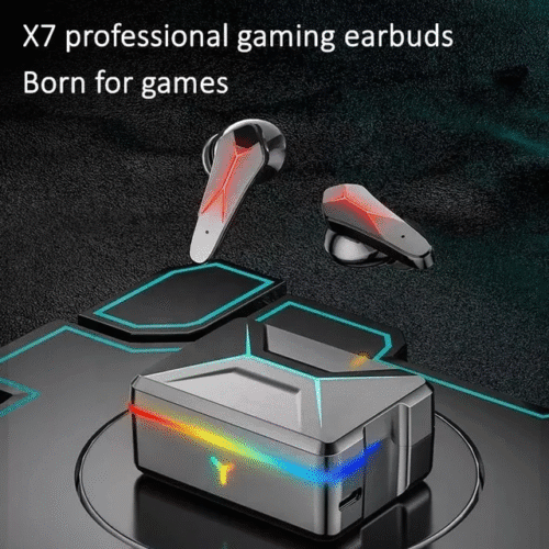 X7 Wireless In-Ear Design Bluetooth - Compatible Gaming Headphones, with LED Light Charging Case - Image 7