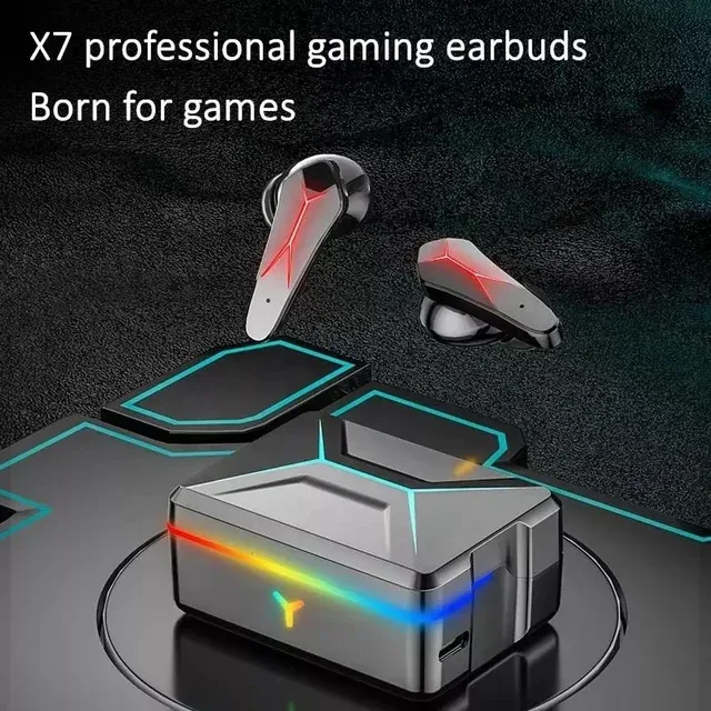 X7 Wireless In-Ear Design Bluetooth - Compatible Gaming Headphones, with LED Light Charging Case - Image 7