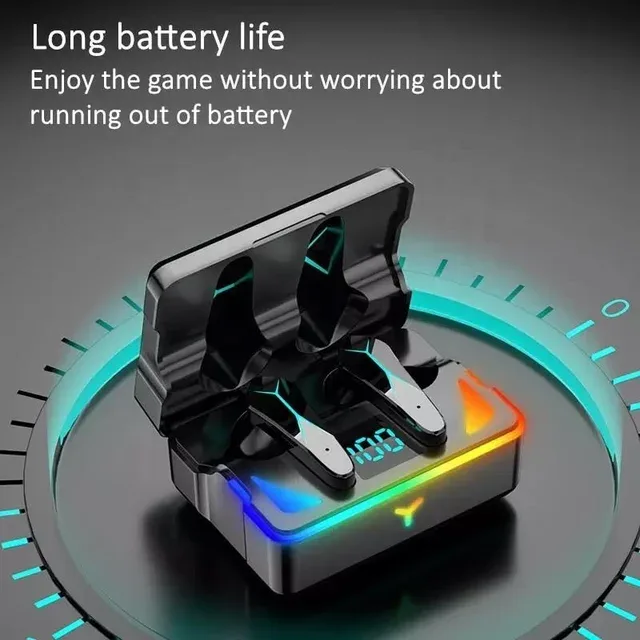 X7 Wireless In-Ear Design Bluetooth - Compatible Gaming Headphones, with LED Light Charging Case - Image 3