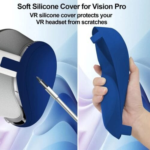 Silicone Protective Cover for Apple Vision Pro, Slim Protective Cover Shockproof Anti-Scratch Dustproof Transparent for Vision Pro VR Headset Accessories Protection Durable - Image 2