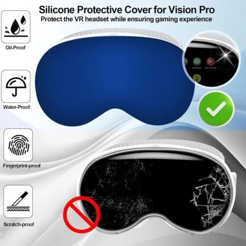 Silicone Protective Cover for Apple Vision Pro, Slim Protective Cover Shockproof Anti-Scratch Dustproof Transparent for Vision Pro VR Headset Accessories Protection Durable - Image 4