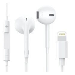 Earbuds with Lightning Connector, Wired Ear Buds for iPhone with Built-in Remote to Control Music, Phone Calls, and Volume