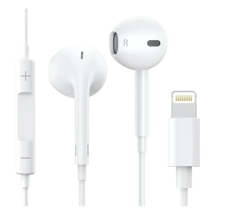 Earbuds with Lightning Connector, Wired Ear Buds for iPhone with Built-in Remote to Control Music, Phone Calls, and Volume