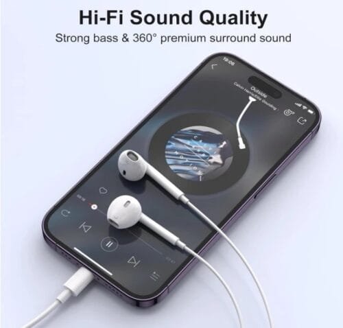 Earbuds with Lightning Connector, Wired Ear Buds for iPhone with Built-in Remote to Control Music, Phone Calls, and Volume - Image 4