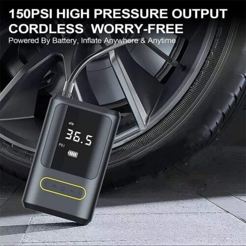 Portable Wireless Car Tire Inflator with Digital Pressure Gauge and Auto Shutoff - Rechargeable - Image 2