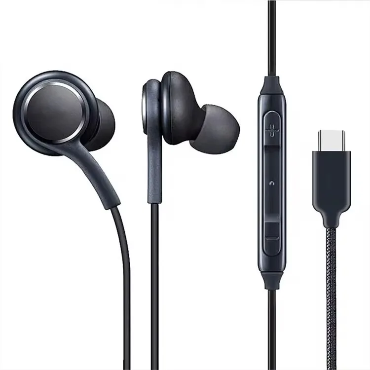 Type-C Wired Earbuds - Universal for Samsung Devices - Black Color - 1pc - Compatible with Phone Electronics Audio Headphone Headset - Image 2