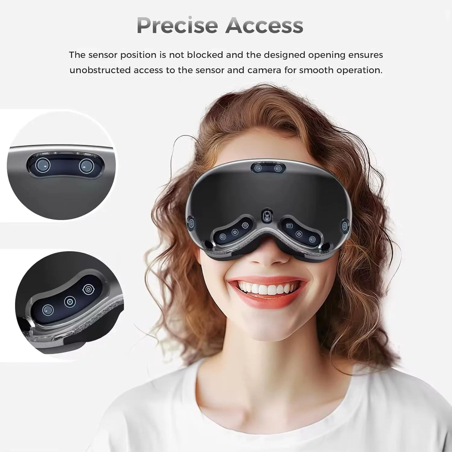 Clear TPU Cover for Apple Vision Pro, Slim Screen Protective Cover Shockproof Anti-Scratch Dustproof Transparent for Vision Pro VR Headset - Image 3