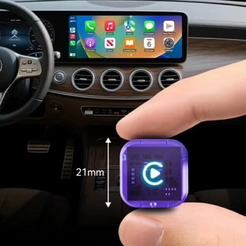 2-in-1 Wireless CarPlay & Android Auto Adapter – Converts Wired to Wireless | For Factory Wired CarPlay Cars (2017+) – Purple Edition - Image 4